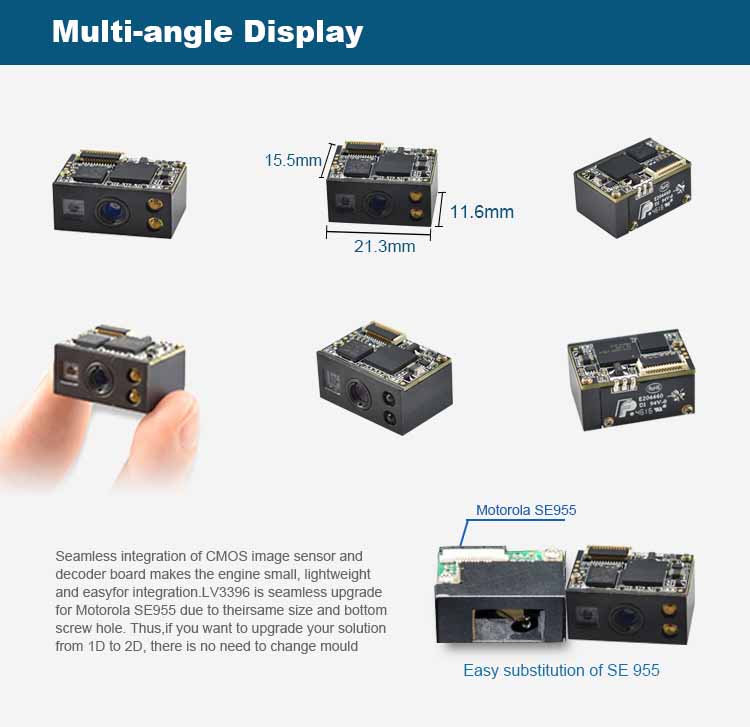 LV3396 2D Barcode Scanner Module