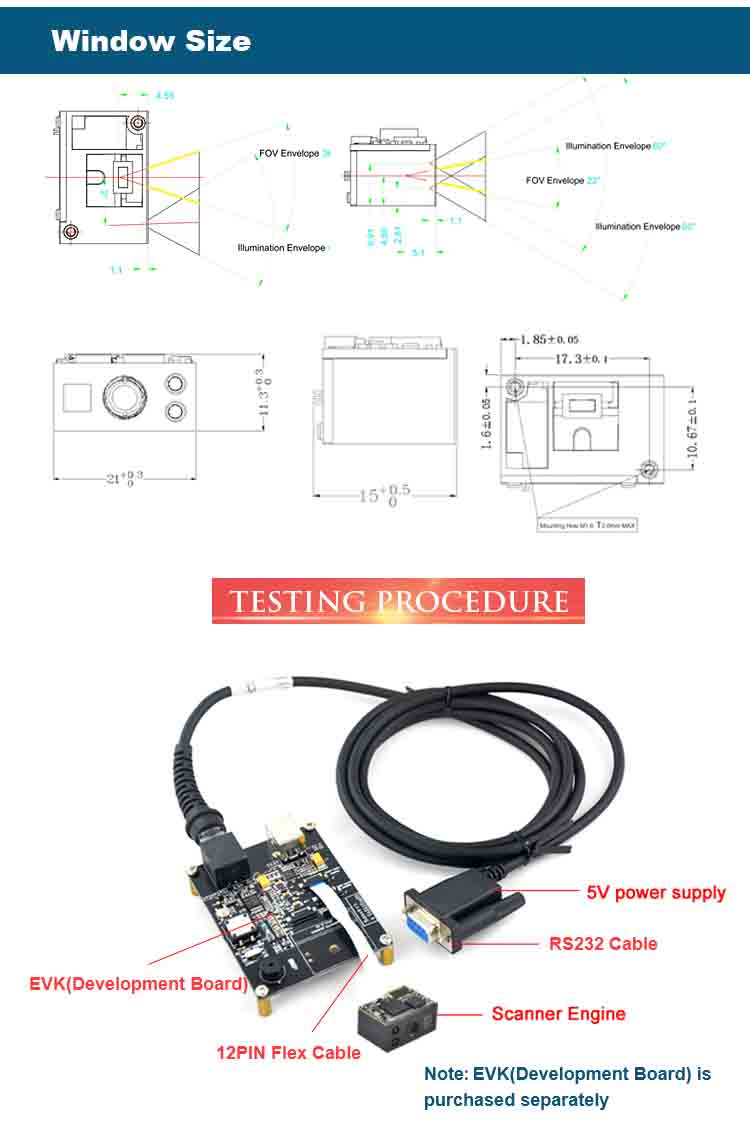 LV3396 2D Barcode Scanner Module