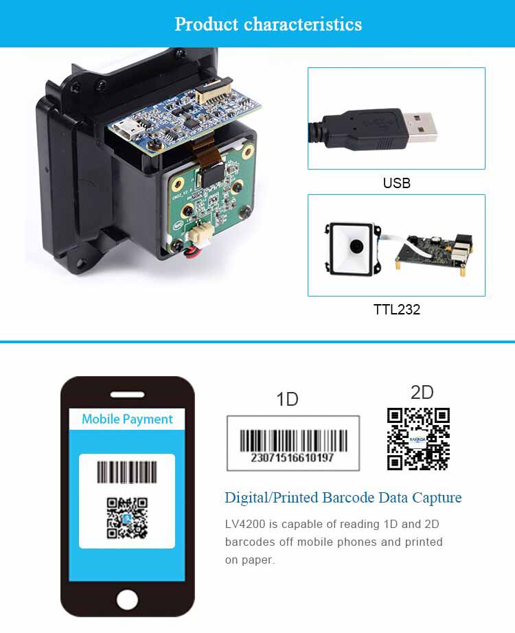 LV4200 Barcode Scanner Module