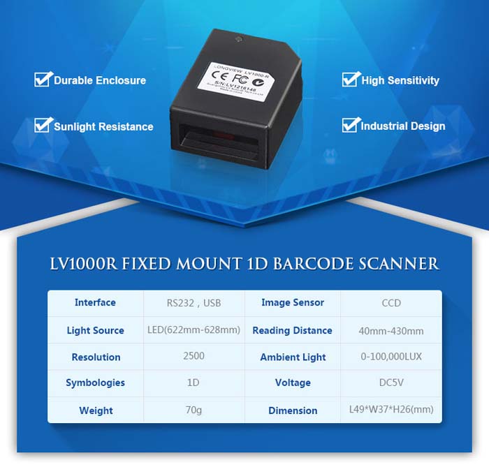 LV1000R 1D Scanner Module