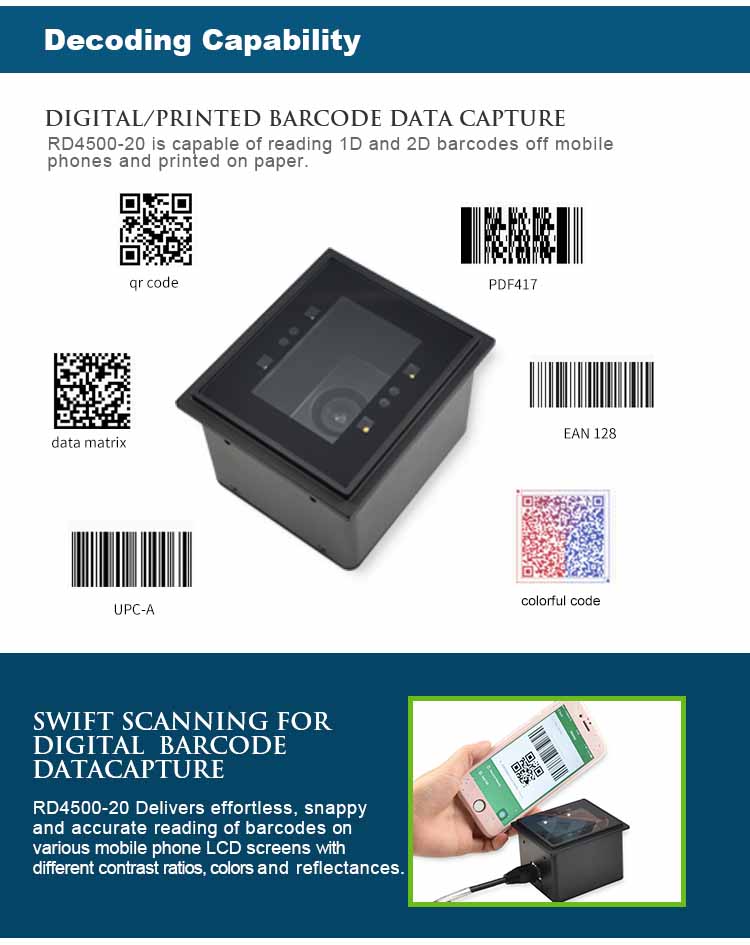 RD4500-20 QR Code Payment Scanner