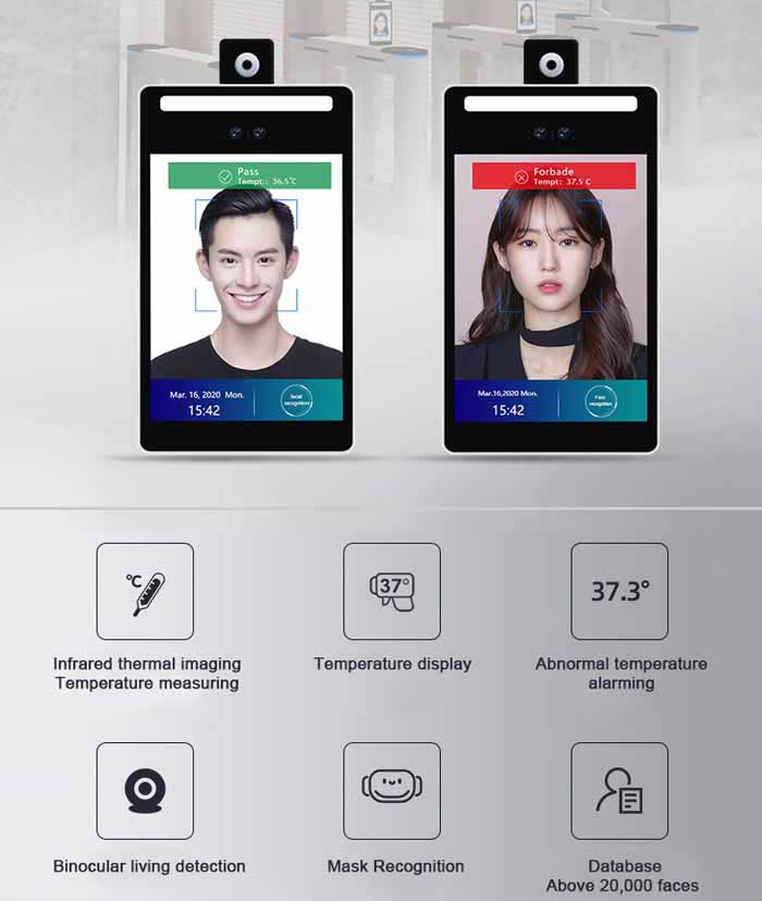 Rakinda Launched a High-precision Infrared Non-contact Temperature Measurement Face Recognition Integrated Machine