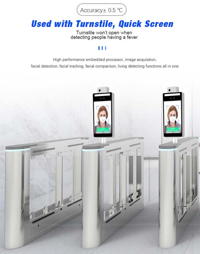 Face Recognition F2-TH Long-range Infrared Temperature Measurement