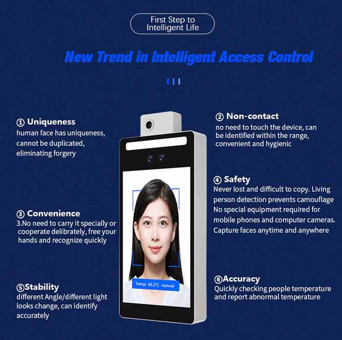 F2-FH Face Recognition Infrared Temperature Measurement Terminal
