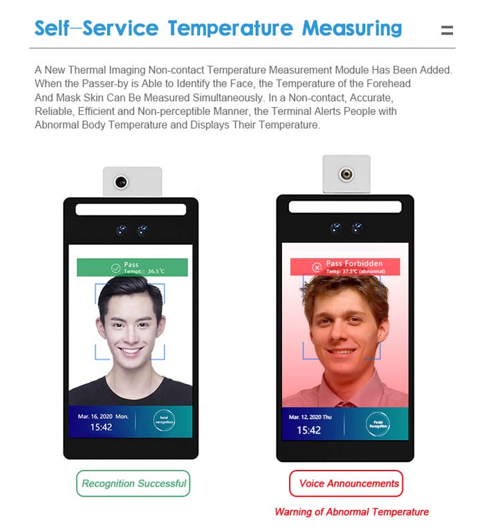 F2-H Face Recognition Infrared Temperature Measuring Device