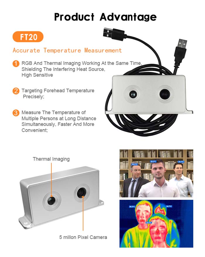 FT20 Uncooled Temperature Measuring Thermal Imaging Module