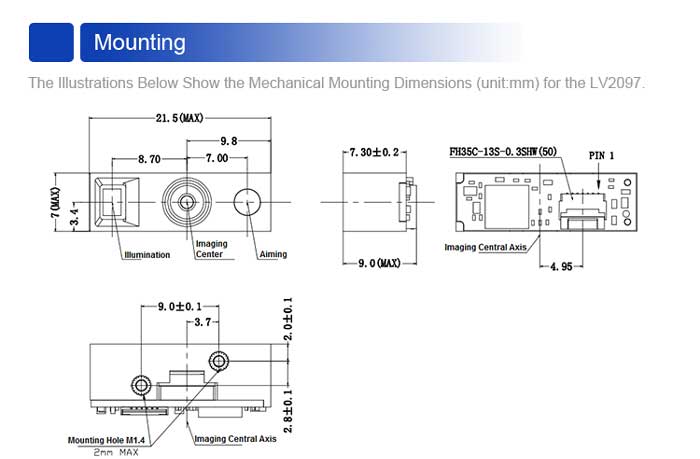 LV2097 2D OEM Barcode Scanner Engine