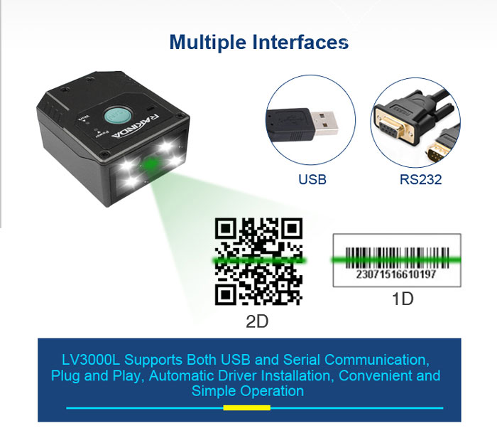 LV3000L Long Range QR Code Scanner for Parking Lot