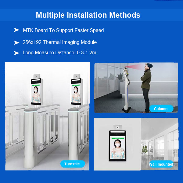 Face Recognition Temperature Measurement Access Control Machine use in Guangzhou Epidemic Prevention