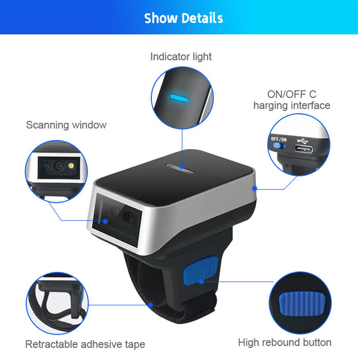 R10 Ring Wireless Barcode Scanner