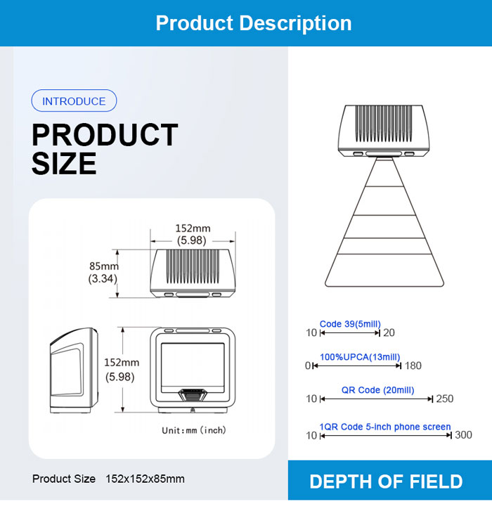 RK5000 Desktop Barcode Scanner